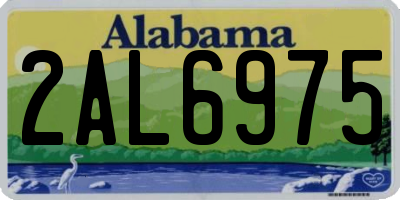 AL license plate 2AL6975