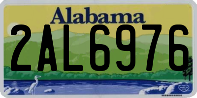 AL license plate 2AL6976