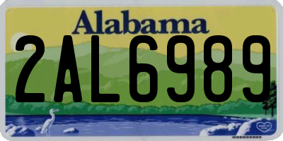 AL license plate 2AL6989