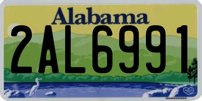 AL license plate 2AL6991