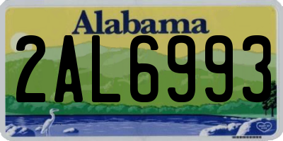 AL license plate 2AL6993