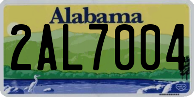AL license plate 2AL7004