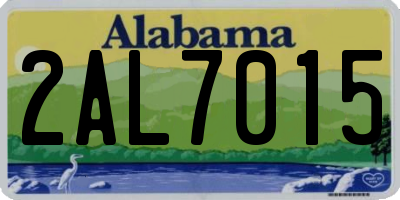 AL license plate 2AL7015
