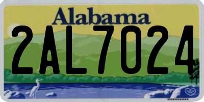 AL license plate 2AL7024