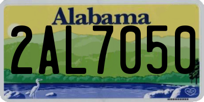 AL license plate 2AL7050