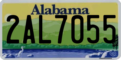 AL license plate 2AL7055