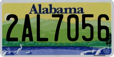 AL license plate 2AL7056