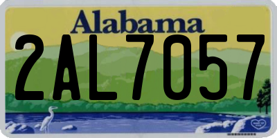 AL license plate 2AL7057