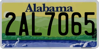 AL license plate 2AL7065