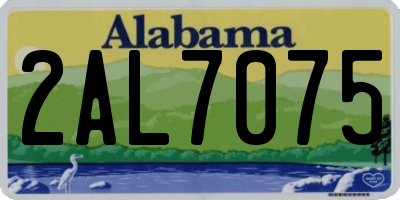 AL license plate 2AL7075