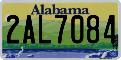 AL license plate 2AL7084