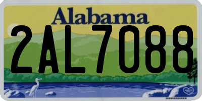 AL license plate 2AL7088