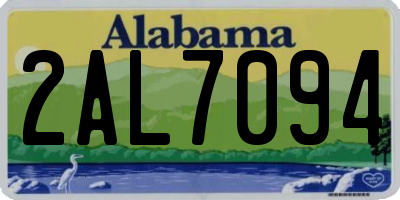 AL license plate 2AL7094