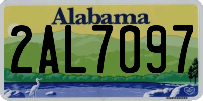 AL license plate 2AL7097