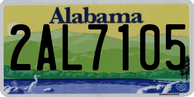 AL license plate 2AL7105