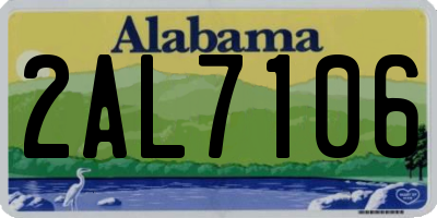 AL license plate 2AL7106