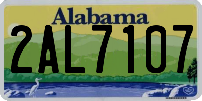 AL license plate 2AL7107