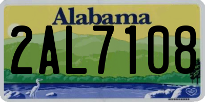 AL license plate 2AL7108