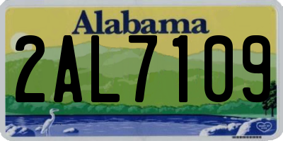 AL license plate 2AL7109