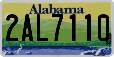 AL license plate 2AL7110
