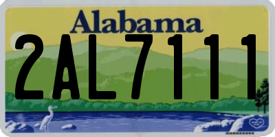 AL license plate 2AL7111