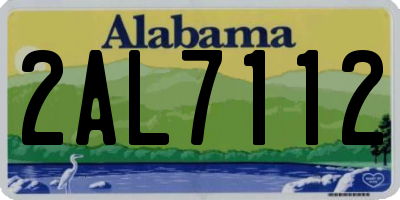 AL license plate 2AL7112