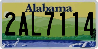 AL license plate 2AL7114