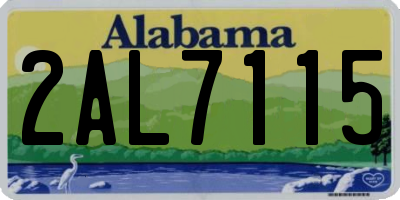 AL license plate 2AL7115