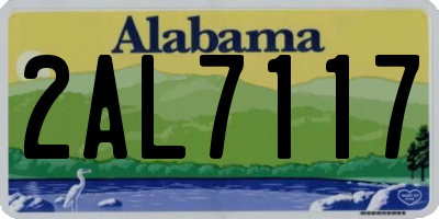 AL license plate 2AL7117