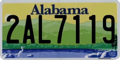 AL license plate 2AL7119