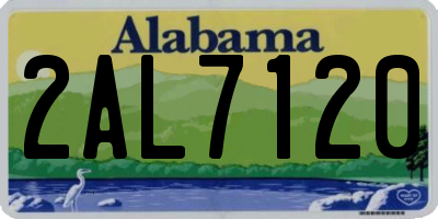 AL license plate 2AL7120