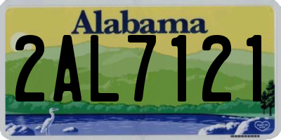 AL license plate 2AL7121
