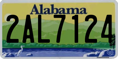 AL license plate 2AL7124