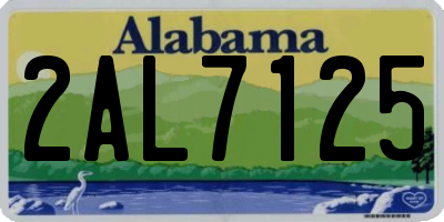 AL license plate 2AL7125