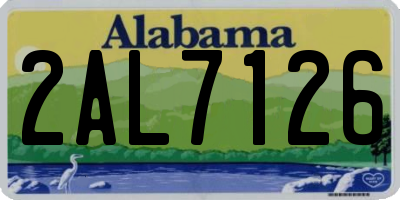 AL license plate 2AL7126