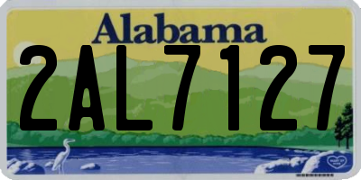 AL license plate 2AL7127