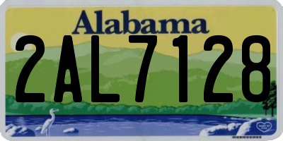 AL license plate 2AL7128