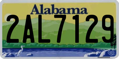 AL license plate 2AL7129