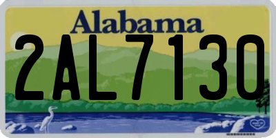 AL license plate 2AL7130