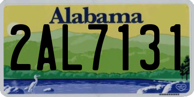 AL license plate 2AL7131