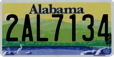 AL license plate 2AL7134