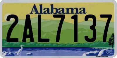 AL license plate 2AL7137