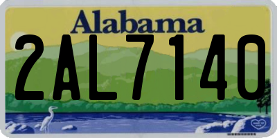 AL license plate 2AL7140