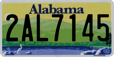 AL license plate 2AL7145