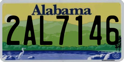 AL license plate 2AL7146