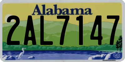 AL license plate 2AL7147