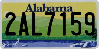AL license plate 2AL7159