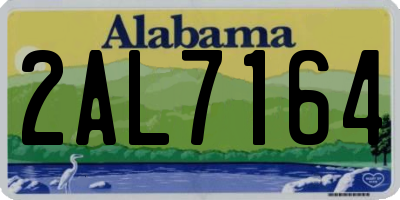 AL license plate 2AL7164