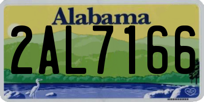 AL license plate 2AL7166