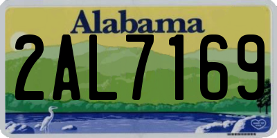 AL license plate 2AL7169